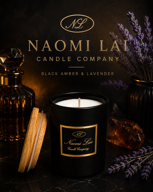 BLACK AMBER AND LAVENDER
